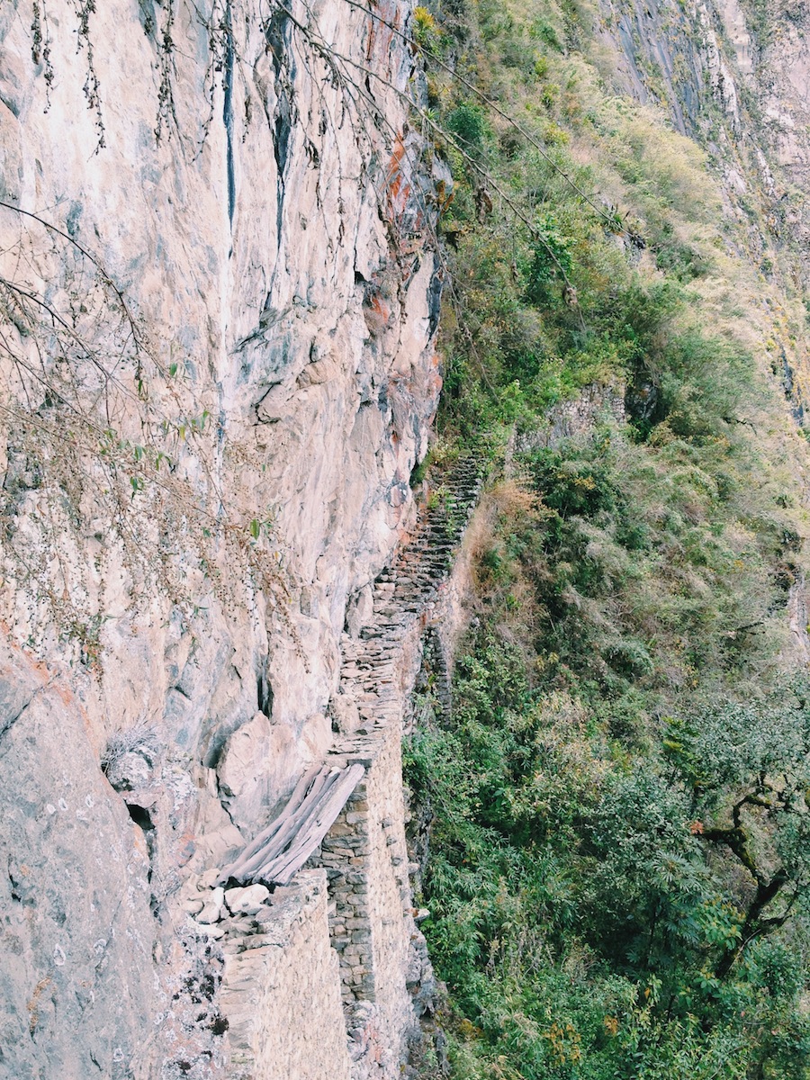 Inca Drawbridge, at Machu Picchu.
