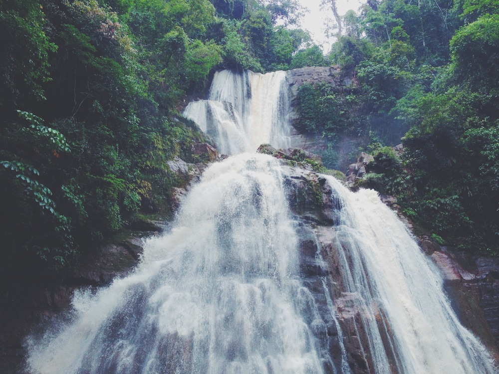 Catarata Bayoz, a waterfall in close proximity to the 'Velo de Novia' waterfall, in Perene, Chanchamayo province. 